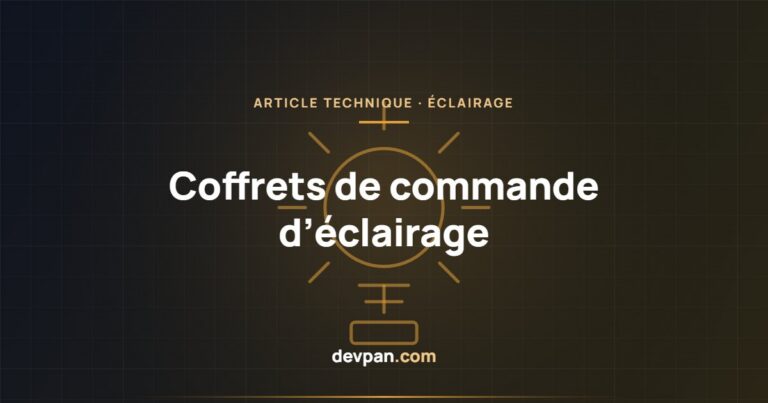 Coffret de commande d’éclairage : contacteurs, horloge astronomique et DALI