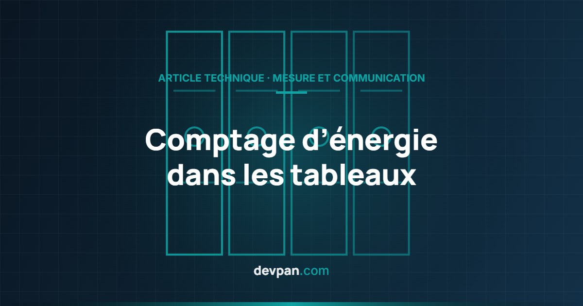 Schéma de comptage d’énergie et de communication Modbus en tableau