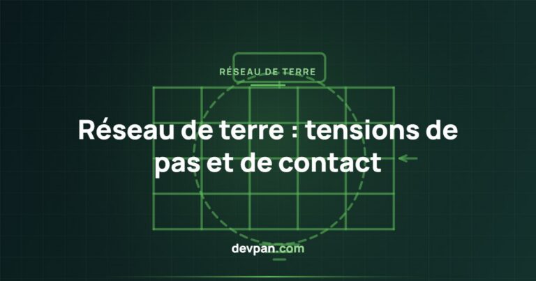 Conception du réseau de terre : calcul des tensions de pas et de contact