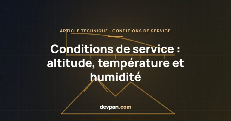 Conditions de service des tableaux : déclassement en altitude, température et humidité