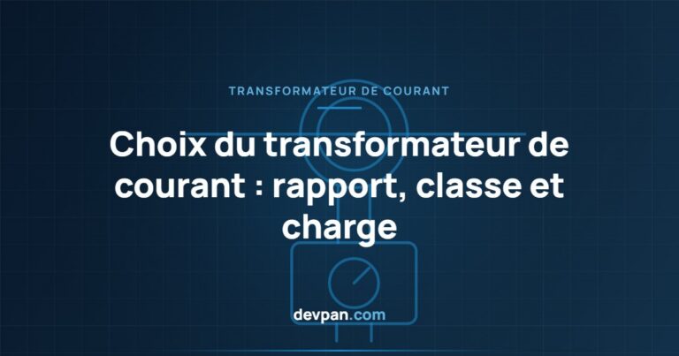 Choix du transformateur de courant (TC) : rapport, classe de précision, charge et FLP