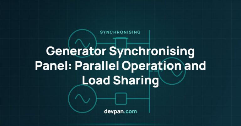 Generator Synchronising Panel: Parallel Operation and Load Sharing