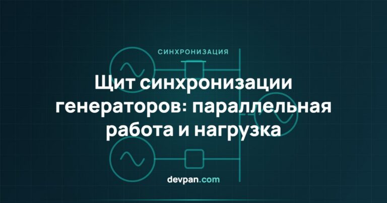 Щит синхронизации генераторов: параллельная работа и распределение нагрузки