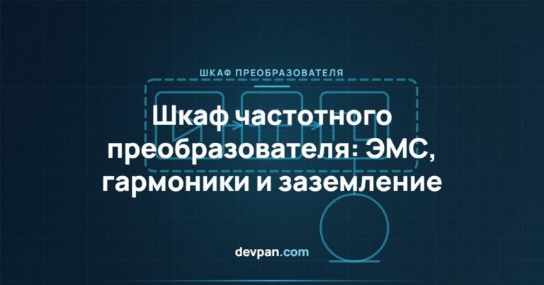 Шкаф частотного преобразователя: ЭМС, гармоники и заземление