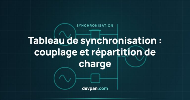 Tableau de synchronisation de groupes électrogènes : couplage et répartition de charge