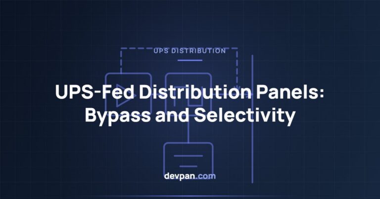 UPS-Fed Distribution Panels: Bypass Architecture and Selectivity