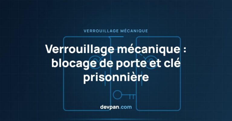 Verrouillage mécanique des tableaux : blocage de porte et systèmes à clé prisonnière