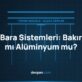 Bakır ve alüminyum bara kesitlerinin karşılaştırıldığı teknik görsel