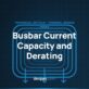 Chart showing busbar derating factor against ambient temperature
