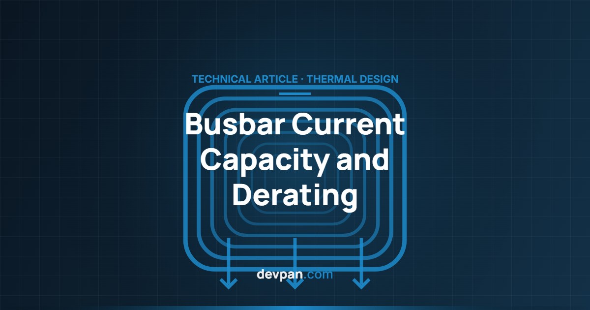 Chart showing busbar derating factor against ambient temperature