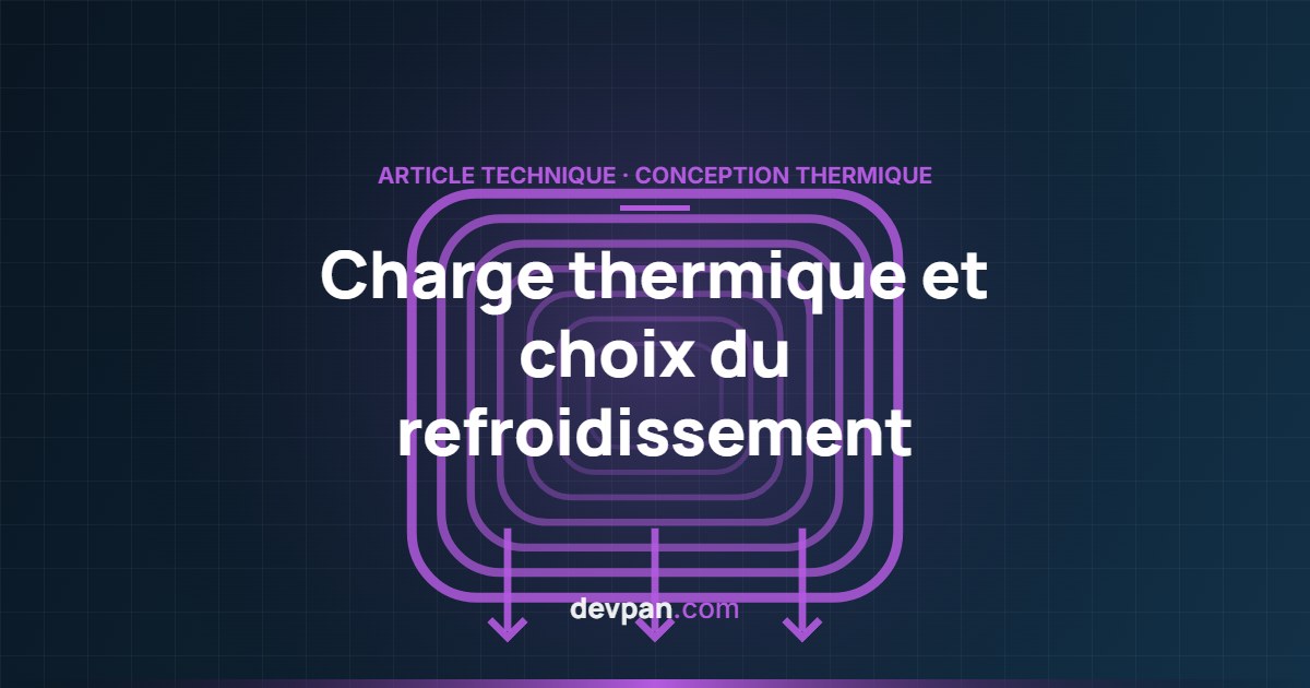 Schéma du choix d'une solution de refroidissement