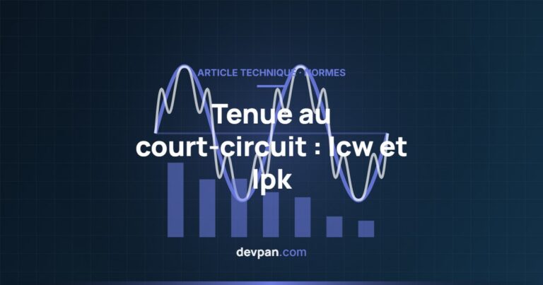 Tenue au court-circuit des tableaux : Icw, Ipk et courant conditionnel