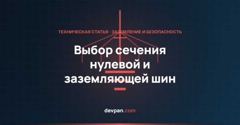 Выбор сечения нулевой и заземляющей шин в щите