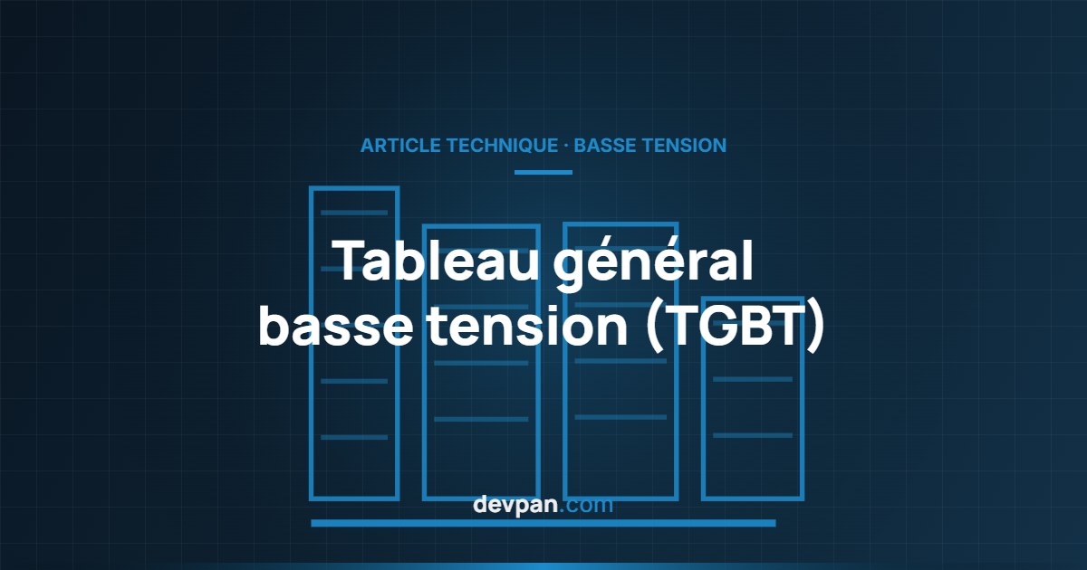 Image de couverture tableau général basse tension