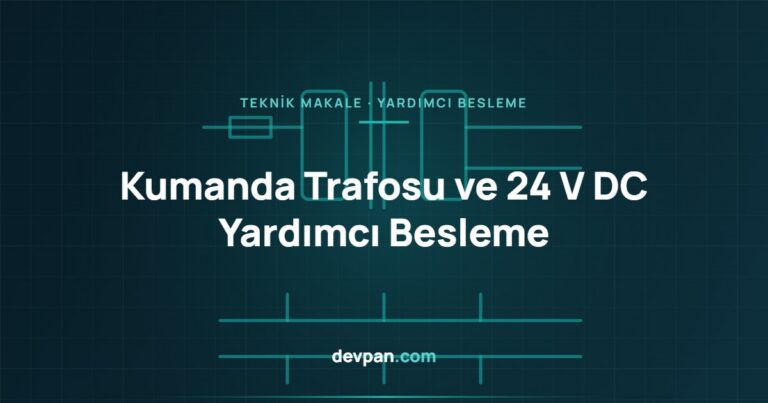 Kumanda Trafosu ve 24 V DC Yardımcı Besleme Seçimi