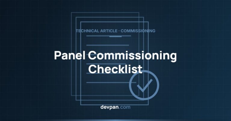 Panel Commissioning Checklist: Step-by-Step Verification on Site