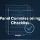 Panel commissioning checklist step diagram