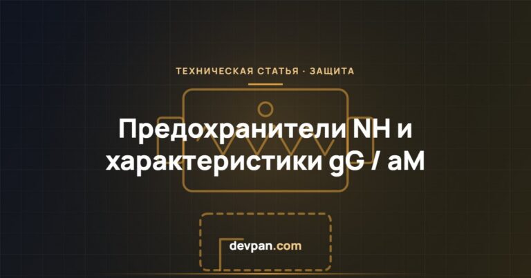 Выбор предохранителей NH: характеристики gG и aM и типоразмеры
