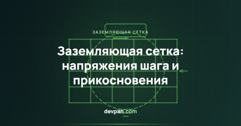 Проектирование заземляющего устройства: расчёт напряжений шага и прикосновения