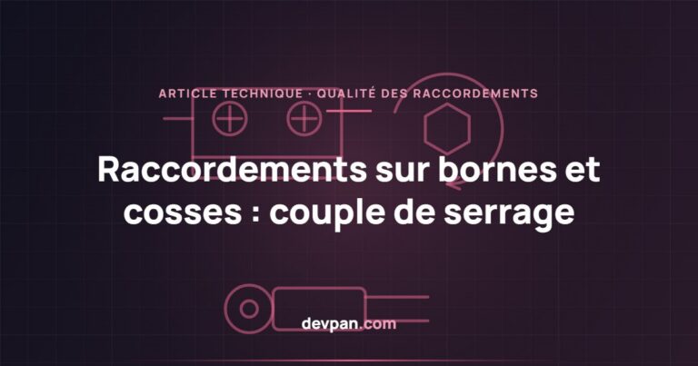 Raccordements sur bornes et cosses : couple de serrage et fiabilité thermique