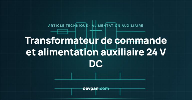 Choix du transformateur de commande et de l’alimentation auxiliaire 24 V DC