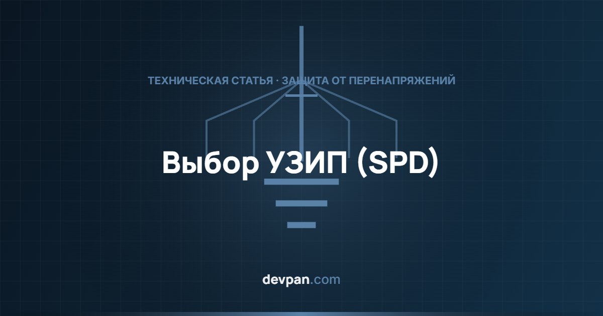 Схема типов УЗИП и зон защиты