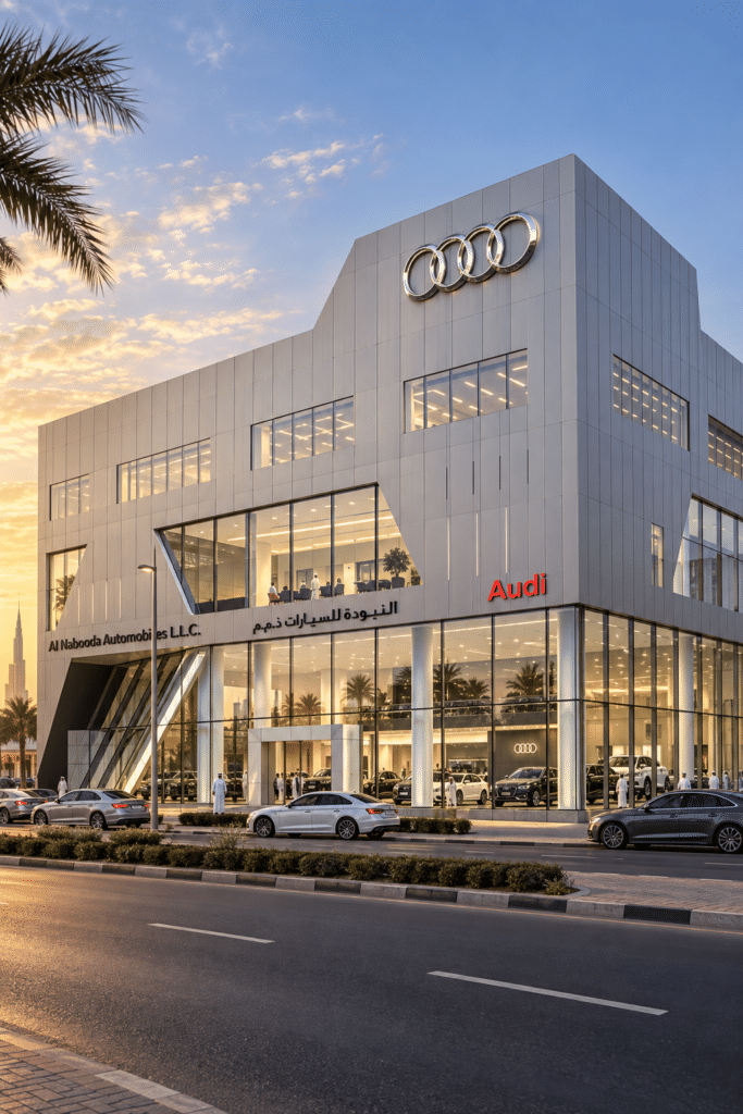 Audi Center Dubaï — Showroom et atelier, Dubaï, Émirats arabes unis — Devpan